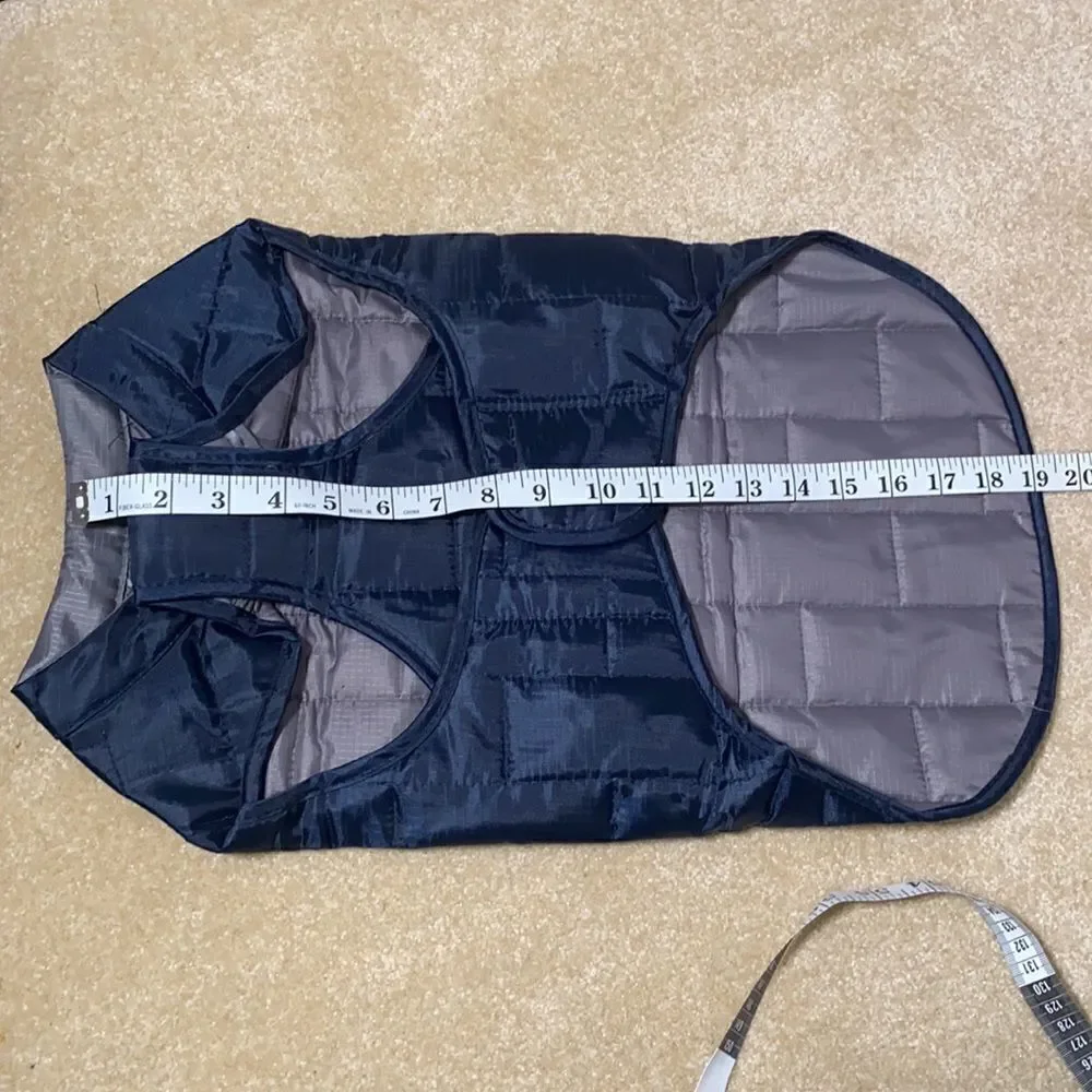 Dog Coat Water Resistant Navy and Gray NWT